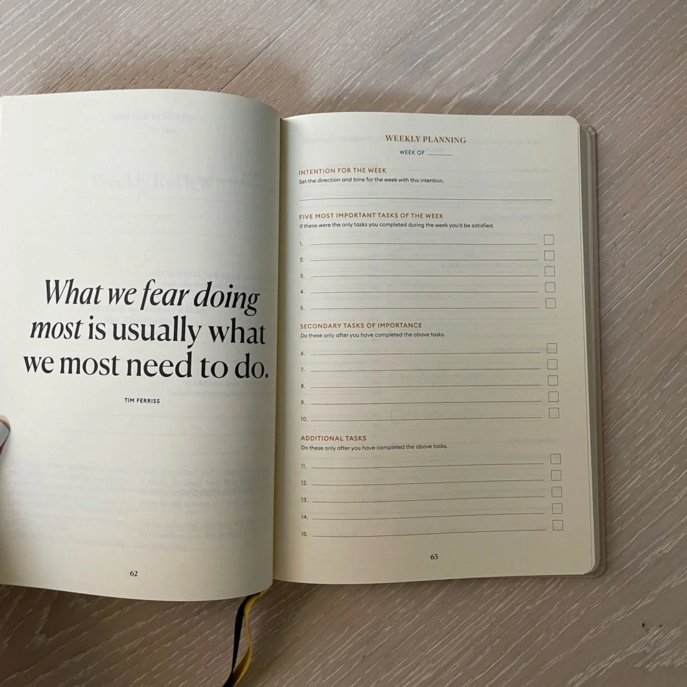 Intelligent Change Productivity Planner Weekly -Women’s Cream Organizer Book NEW